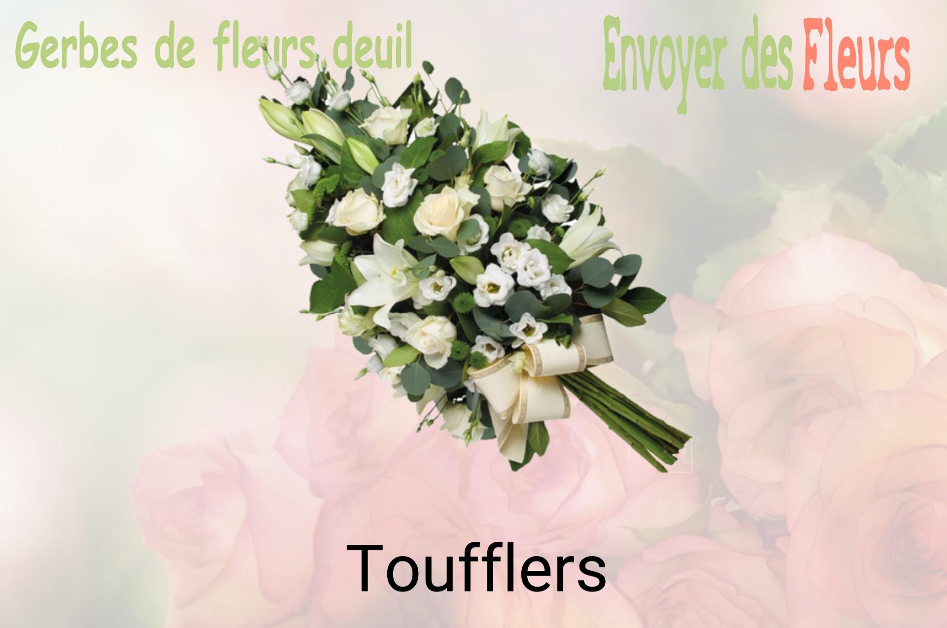 Gerbe de fleurs de deuil livrée à Toufflers